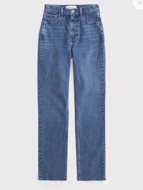 Abercrombie & Fitch 90's Curve Love Ultra High Rise Straight Leg Jeans